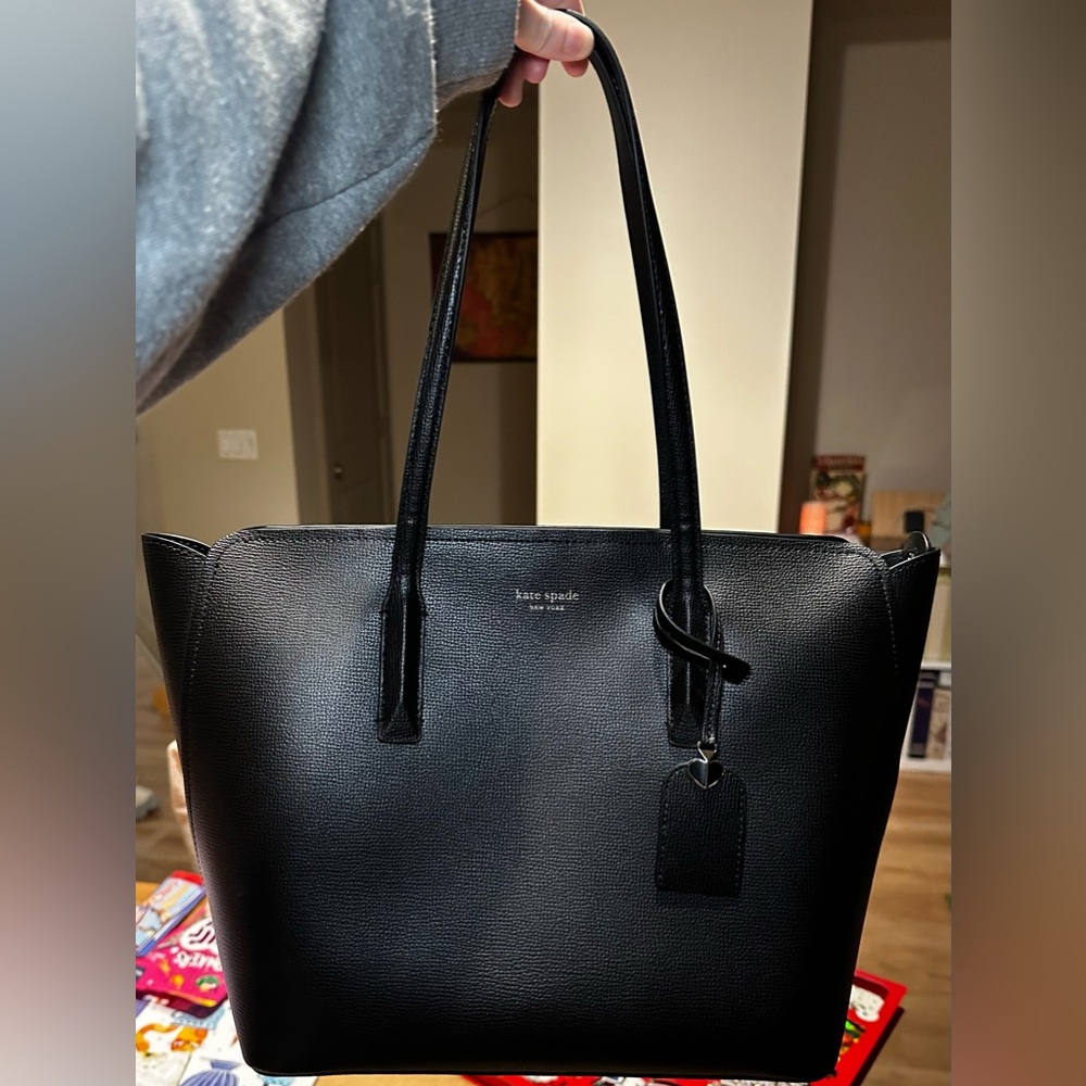 NWOT Kate Spade Classic Black Leather Tote